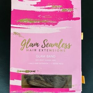 New 20" Glam Seamless Glam Band Halo Hair Extensions Caramelt Highlights 3/12